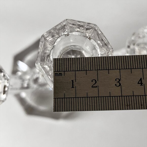 Vintage Full Lead Crystal 4-Arm Candle Holder MCM Minimalist Candelabra Germany - Picture 8 of 10